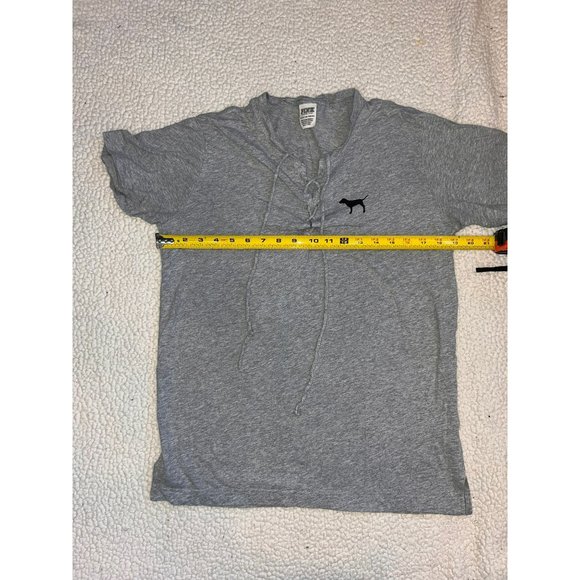 VS PINK Tie Up T-Shirt Gray Size X-Small - Picture 5 of 9